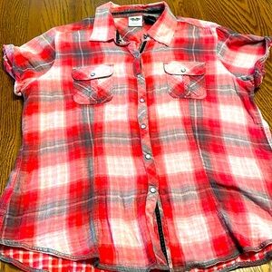 Women’s Plaid Harley Davidson Blouse.